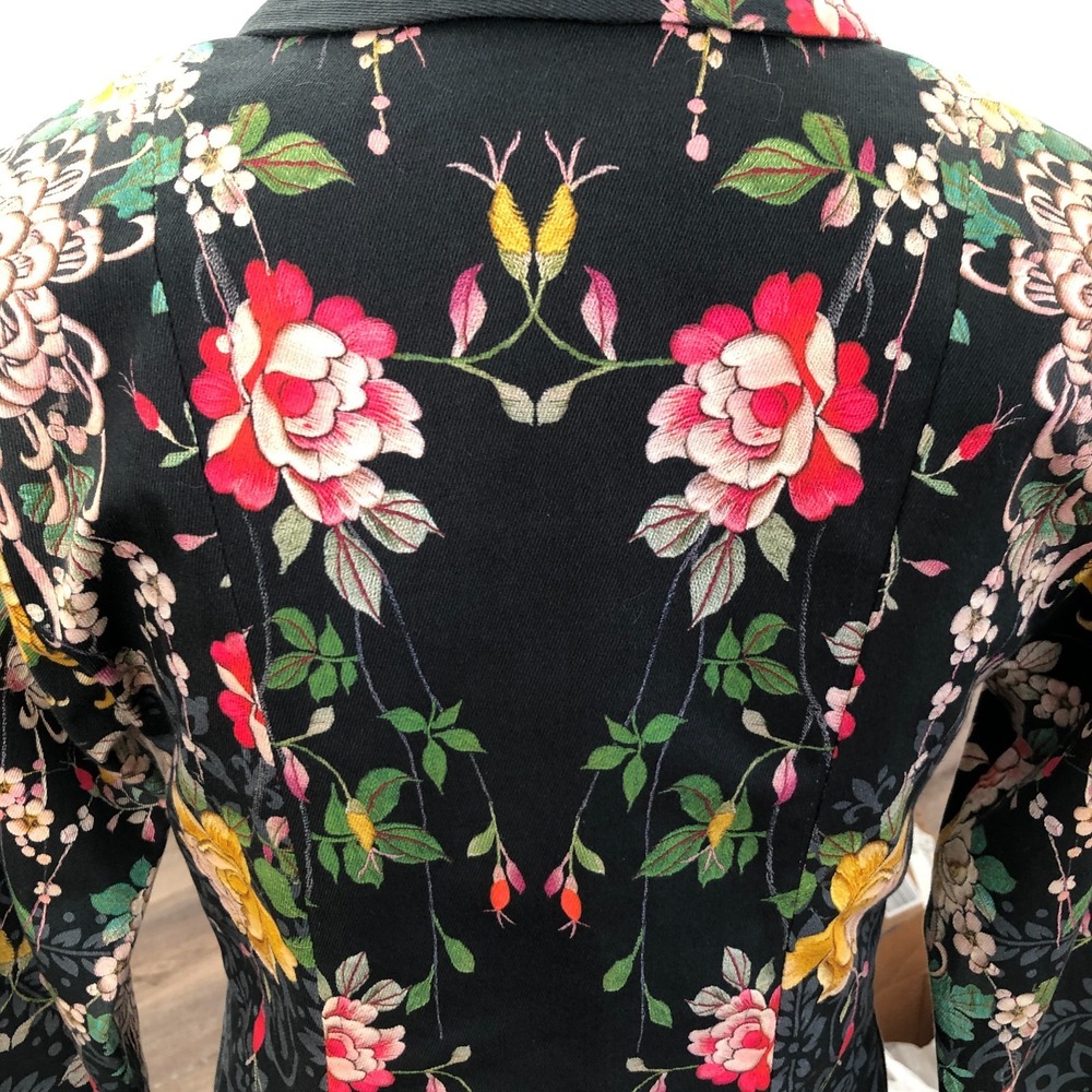 Johnny Was Pete&Greta Artsy Floral Print Cotton Trouser Jean Sz 8 Pant/S jacket - Picture 9 of 16